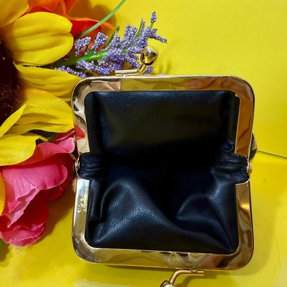 Elegant Blue and Gold Women's Clutch - Picture 3 of 4